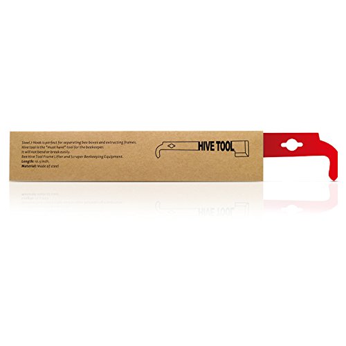 KINGLAKE Steel J Hook Bee Hive Tool Frame Lifter and Scraper,Beekeeping Equipment, 10-1/2-Inch - Image 3